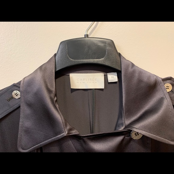 Opaque Grey 100% Silk Coat - Picture 4 of 6